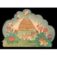 F-119- BUNNIES AND BEEHIVE